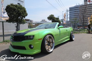 X-5 FUKUOKA 2015 CROSS FIVE XTREME SUPER SHOW JAPAN TOUR MONSTER ENERGY Boat Race Parking Forged Wheels Cast New Custom Parts Campaign Girl Image Domestics USDM JDM Slammed Hi-Lander Camber Magazine Interview Wide Body Kit Audio Adjustable Coil Over One Off Street Paint CHEVROLET CAMARO Convertible